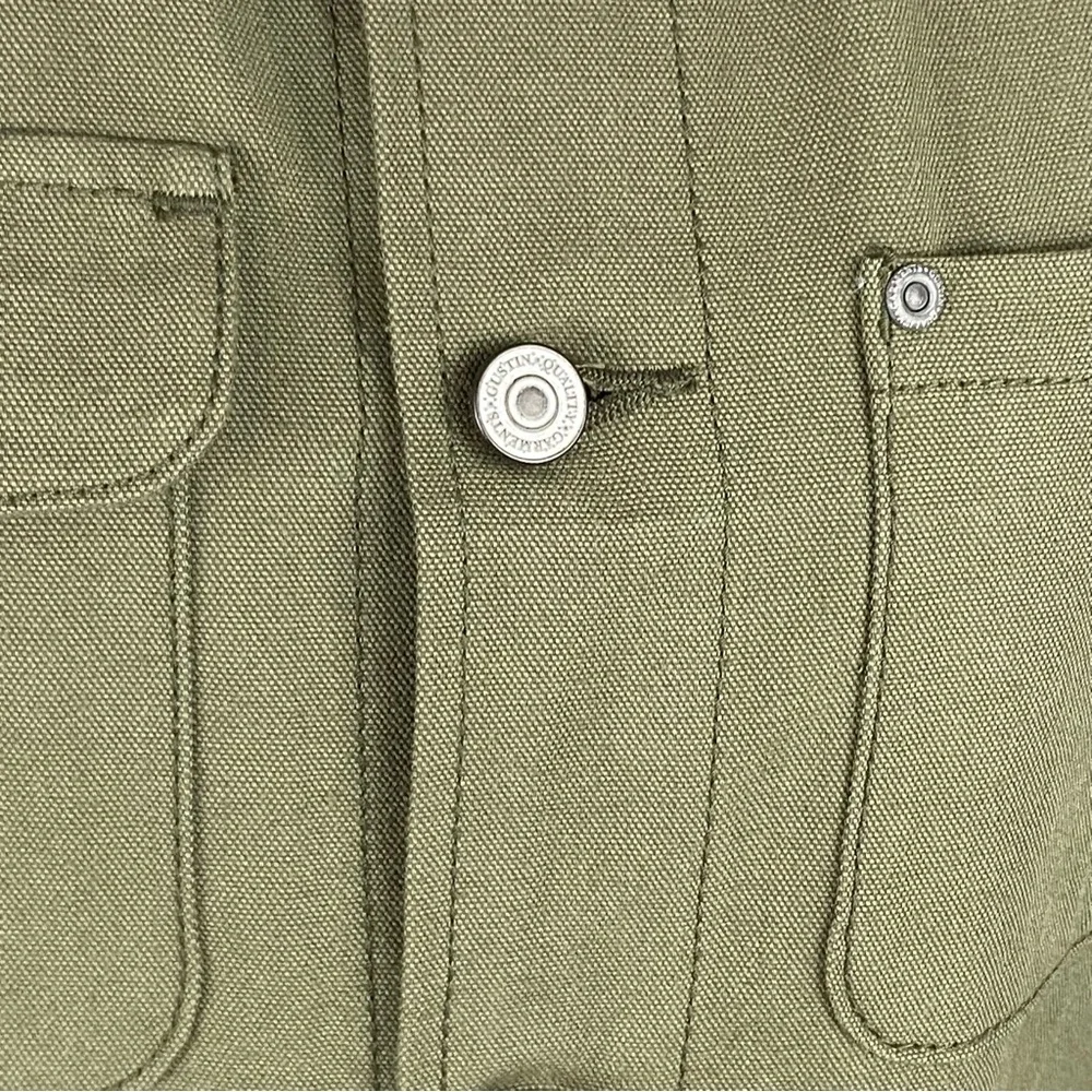 Gustin Army Green Canvas Chore Coat XS - Picture 2 of 13